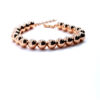 Bracciale donna balls realizzato in argento 925 rosé 4° misura. Lunghezza bracciale 17,5+2,5 cm.