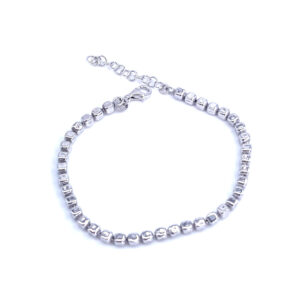 Bracciale in argento 925 anallergico pepite lunghezze 16+3 cm